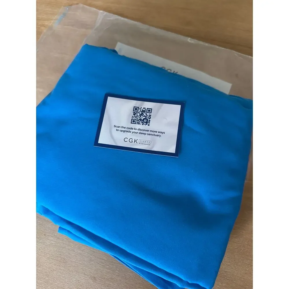 CGK Twin XL Size 2 Piece Sheet Set Breathable & Cooling Sheets Royal Blue